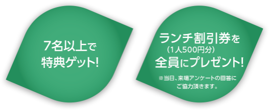 団体来場特典