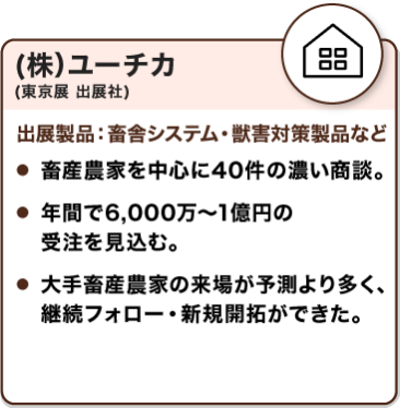 出展社の声：(株)ユーチカ
